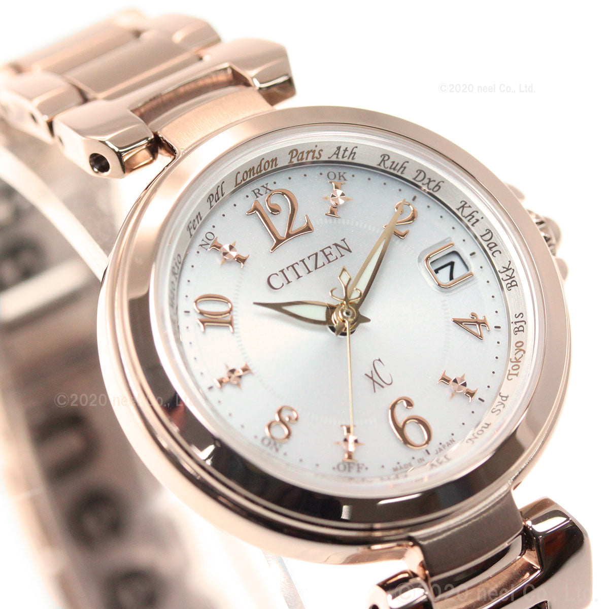 シチズン クロスシー CITIZEN xC エコドライブ 電波時計 ハッピーフライト 腕時計 レディース basic collection EC1037-51A