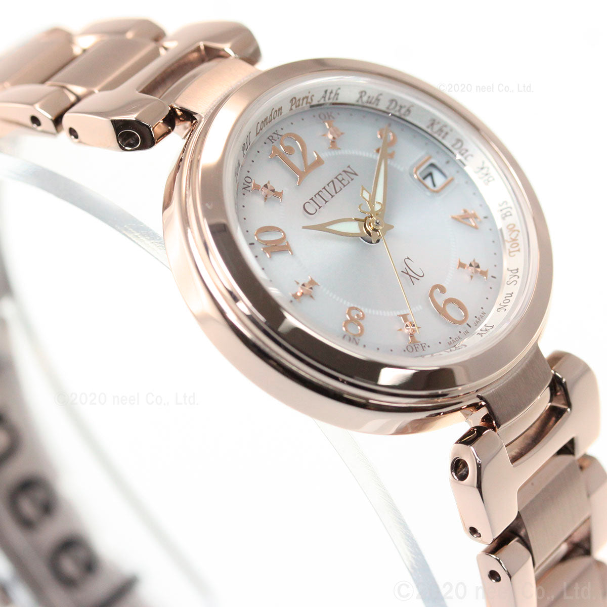 シチズン クロスシー CITIZEN xC エコドライブ 電波時計 ハッピーフライト 腕時計 レディース basic collection EC1037-51A