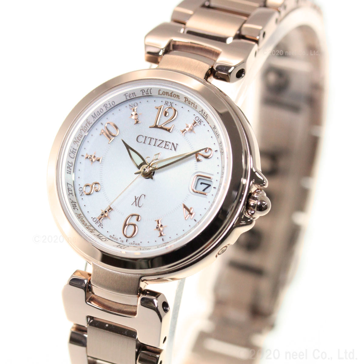 シチズン クロスシー CITIZEN xC エコドライブ 電波時計 ハッピーフライト 腕時計 レディース basic collection EC1037-51A