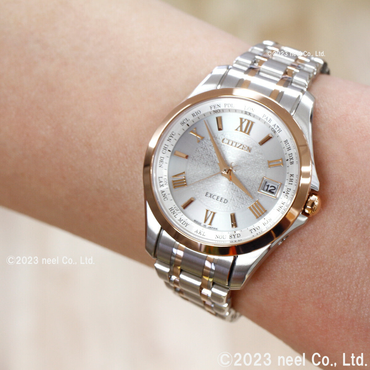 シチズン エクシード CITIZEN EXCEED エコドライブ ソーラー 電波時計 腕時計 レディース ペアウォッチ EC1124-58A