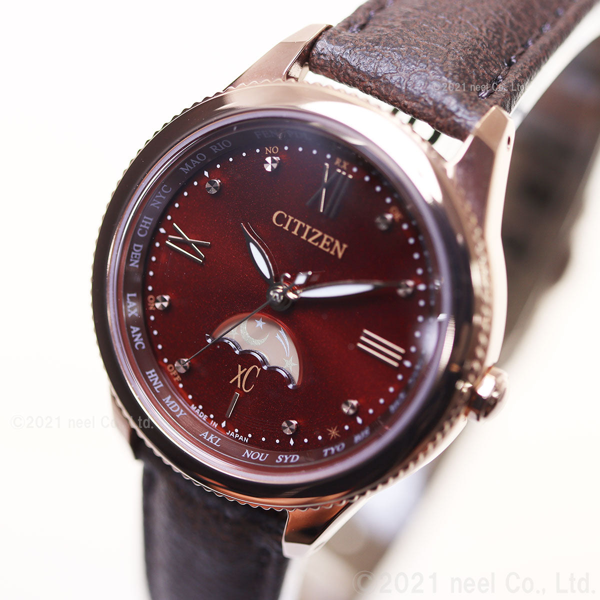 シチズン クロスシー エコドライブ 電波時計 ティタニア ハッピーフライト サン&ムーン 腕時計 レディース CITIZEN xC daichi EE1002-01W