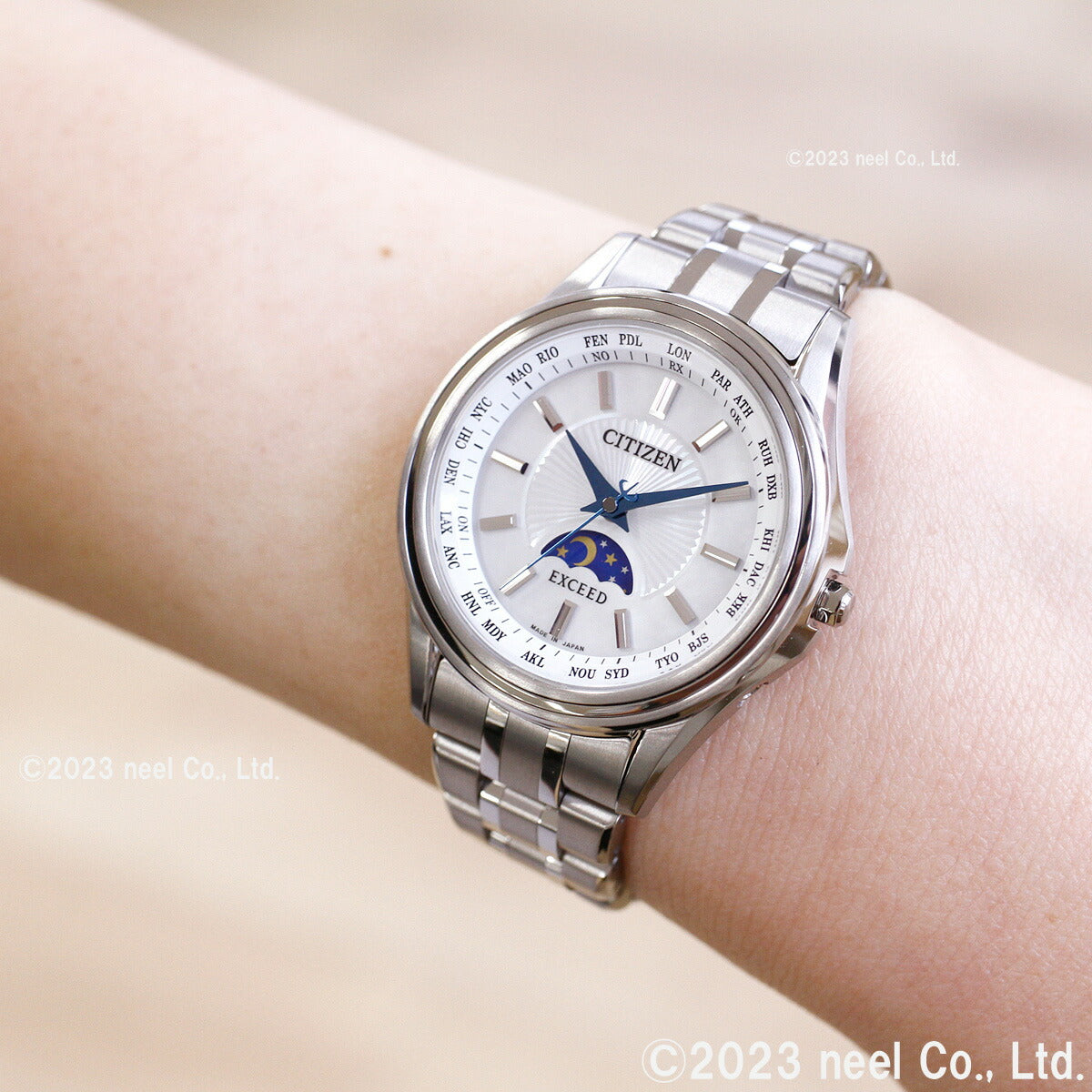 シチズン エクシード CITIZEN EXCEED エコドライブ 電波時計 45周年記念 ペアモデル レディース 腕時計 EE1010-62W