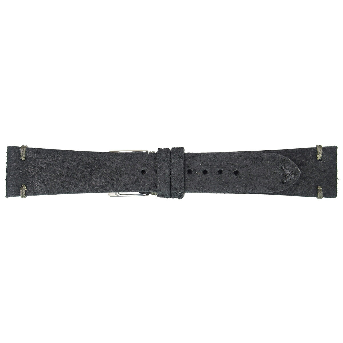 エミッタ Emitta 腕時計 替えバンド ベルト メンズ ゴージュ カーフ 19mm ブラック/シルバー 時計 時計バンド 時計ベルト 革 牛革