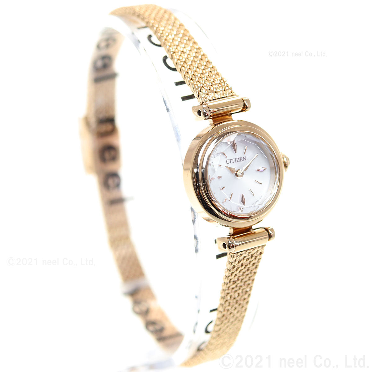 シチズン キー CITIZEN Kii: エコドライブ ラウンドメッシュ 腕時計 レディース EG7082-66A