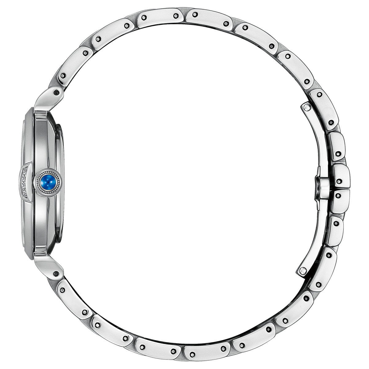 シチズン エル CITIZEN L エコドライブ 腕時計 レディース EM1060-87N ダイヤ入り 白蝶貝文字板 ROUND Collection スズラン モチーフ