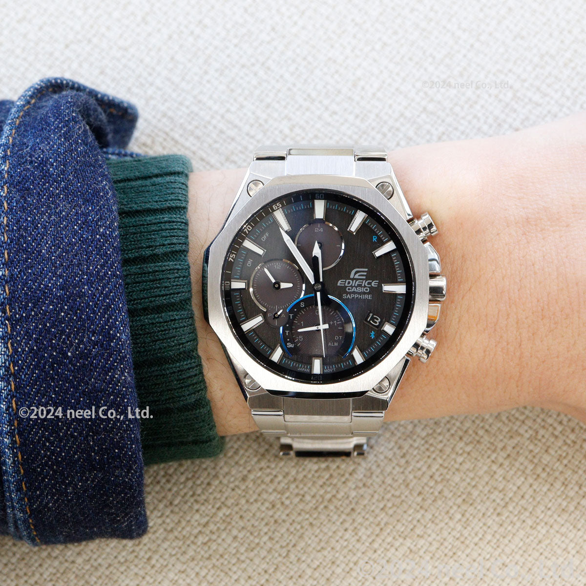 カシオ エディフィス CASIO EDIFICE Bluetooth搭載 ソーラー 腕時計 メンズ クロノグラフ スマートフォンリンクモデル EQB-1100YD-1AJF