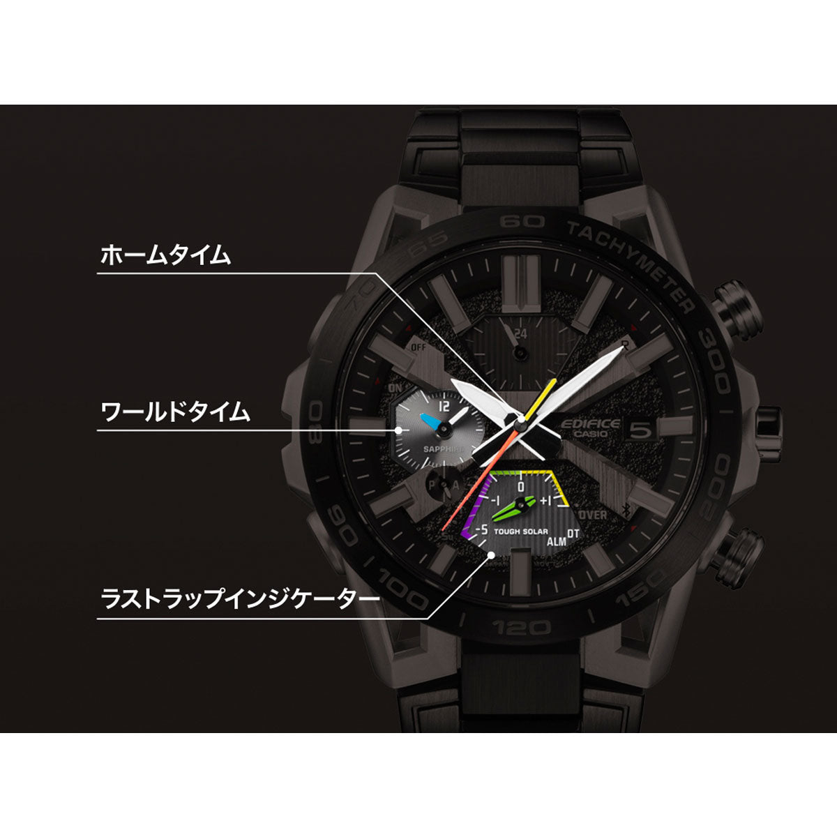 カシオ エディフィス CASIO EDIFICE SOSPENSIONE ソスペンシオーネ EQB-2000 ソーラー 腕時計 メンズ タフソーラー クロノグラフ EQB-2000YDC-1AJF スマートフォンリンク