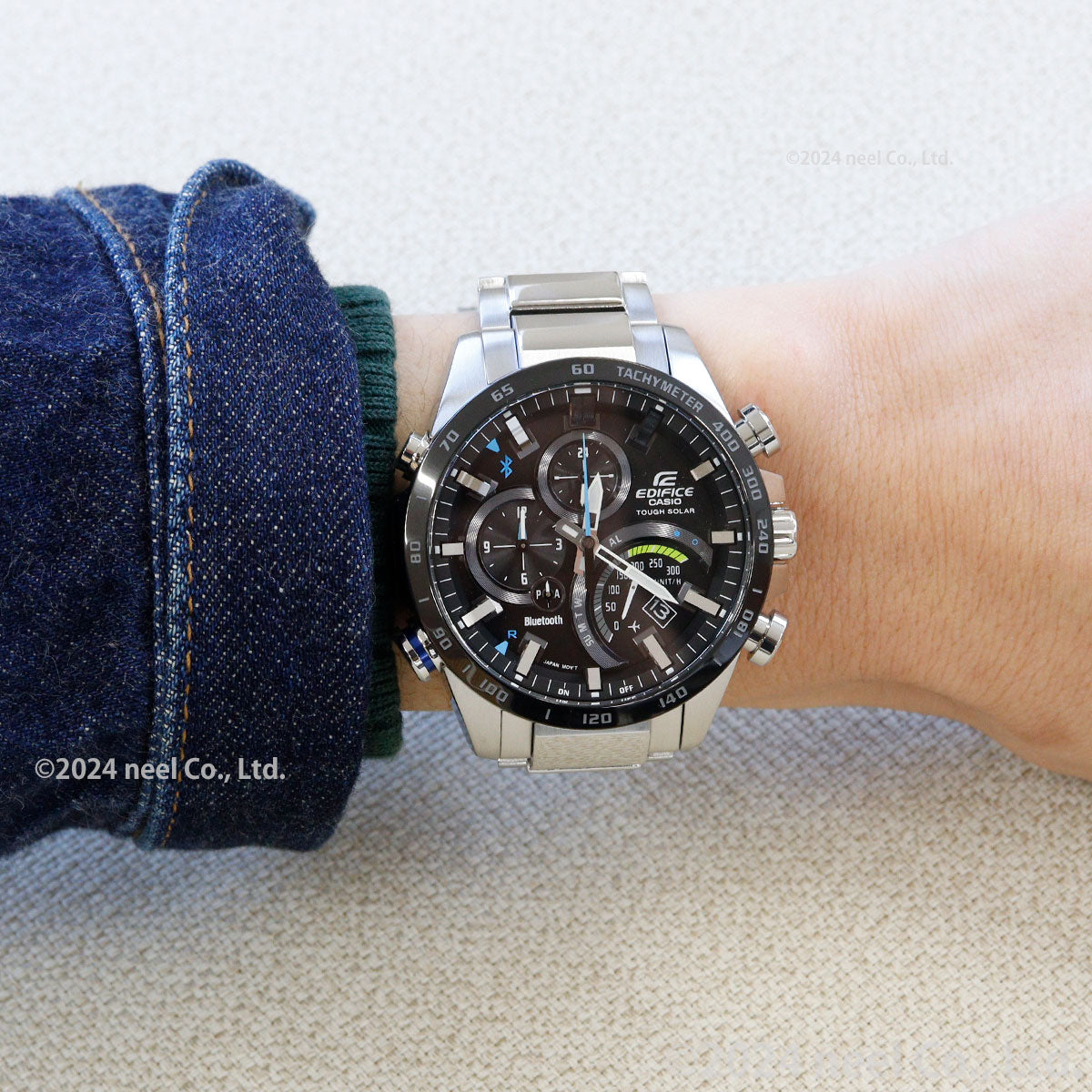 カシオ エディフィス CASIO EDIFICE Bluetooth ブルートゥース 対応 ソーラー 腕時計 メンズ TIME TRAVELLER タフソーラー EQB-501XDB-1AJF