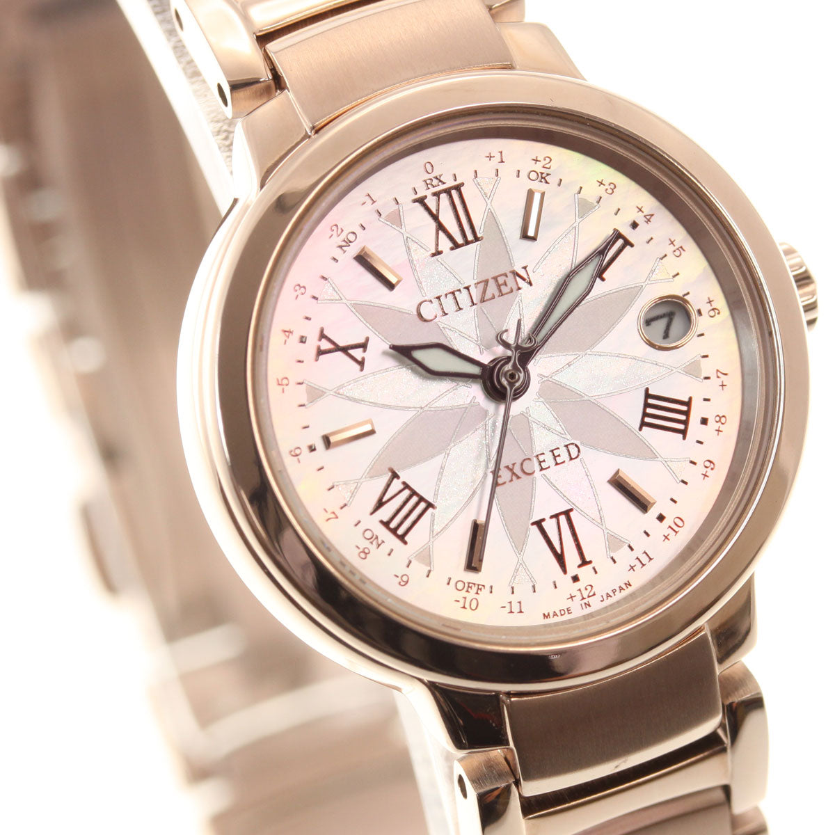 シチズン エクシード サクラピンク エコドライブ 電波時計 レディース 腕時計 ティタニアライン ハッピーフライト TITANIA LINE HAPPY FLIGHT CITIZEN EXCEED ES9322-57W