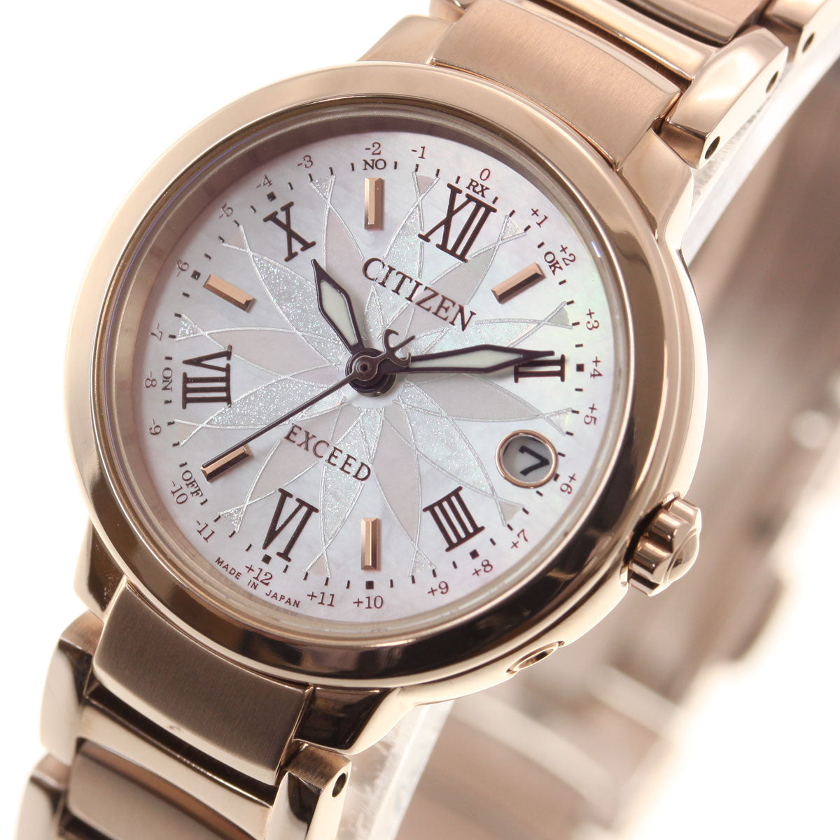 シチズン エクシード サクラピンク エコドライブ 電波時計 レディース 腕時計 ティタニアライン ハッピーフライト TITANIA LINE HAPPY FLIGHT CITIZEN EXCEED ES9322-57W