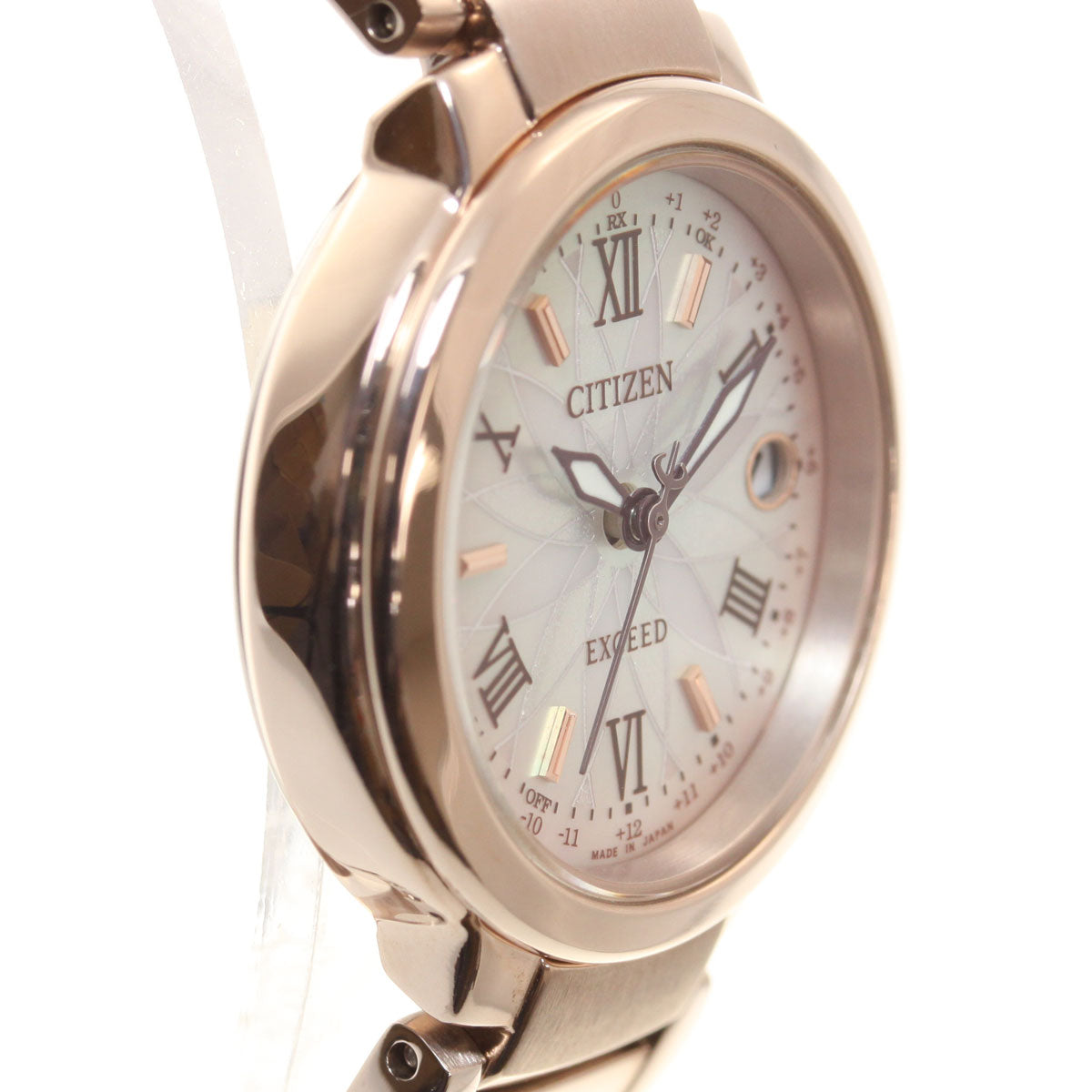シチズン エクシード サクラピンク エコドライブ 電波時計 レディース 腕時計 ティタニアライン ハッピーフライト TITANIA LINE HAPPY FLIGHT CITIZEN EXCEED ES9322-57W