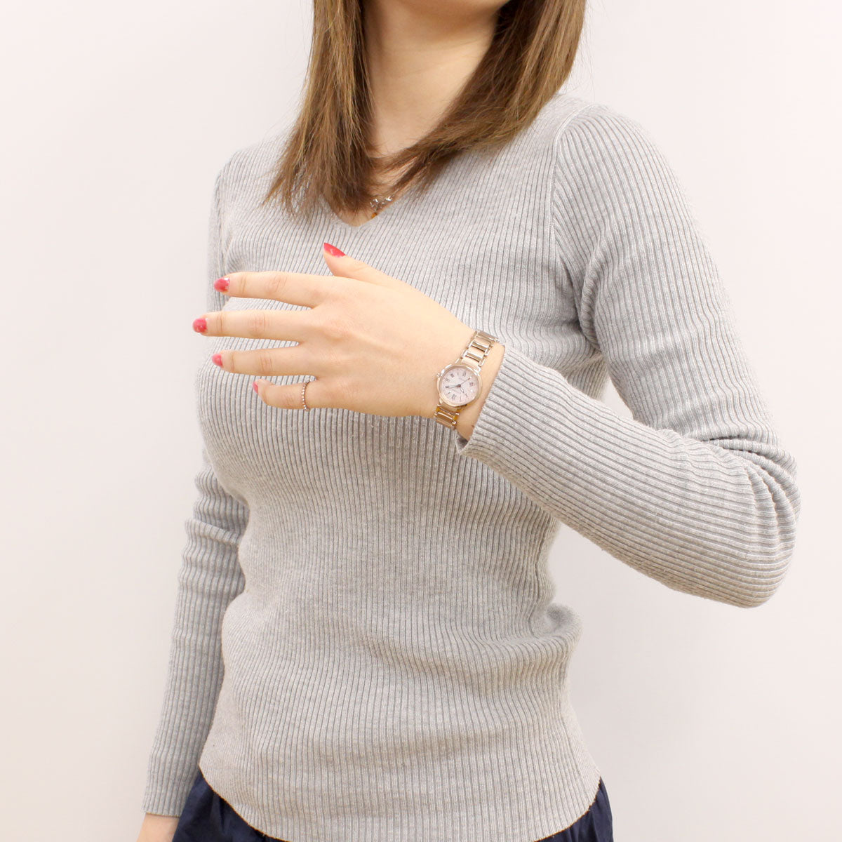 シチズン エクシード サクラピンク エコドライブ 電波時計 レディース 腕時計 ティタニアライン ハッピーフライト TITANIA LINE HAPPY FLIGHT CITIZEN EXCEED ES9322-57W