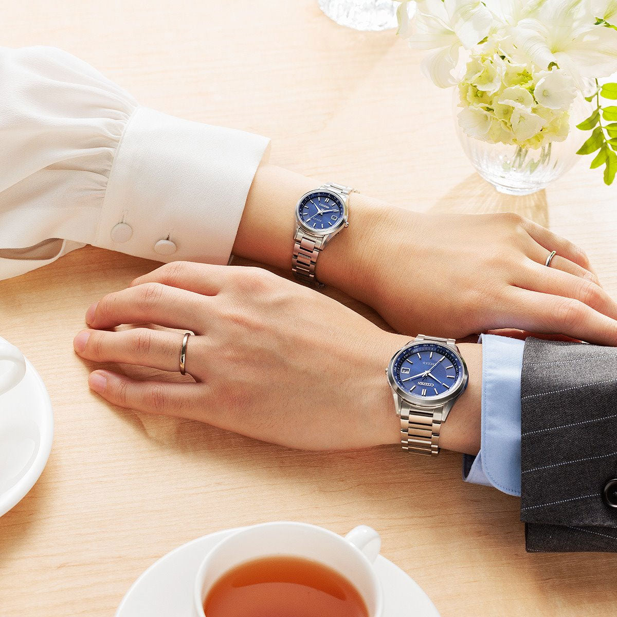 シチズン エクシード CITIZEN EXCEED エコドライブ 電波時計 ダイレクトフライト レディース 腕時計 ペアモデル ES9370-62L