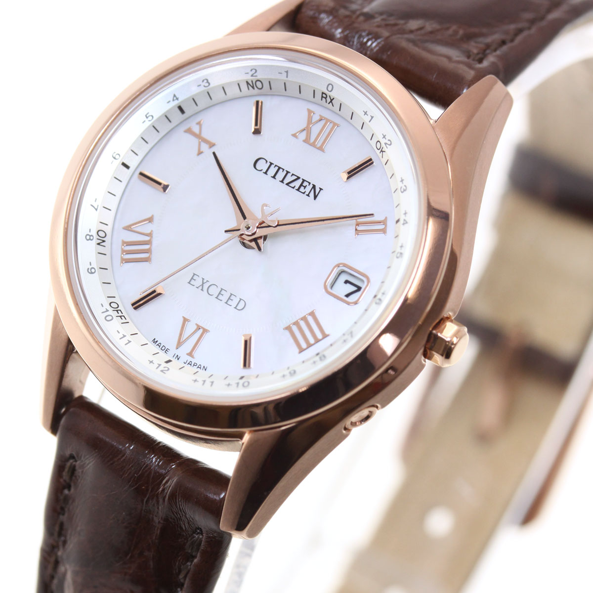 シチズン エクシード エコドライブ 電波時計 ダイレクトフライト レディース 腕時計 ペアモデル CITIZEN EXCEED ES9372-08W