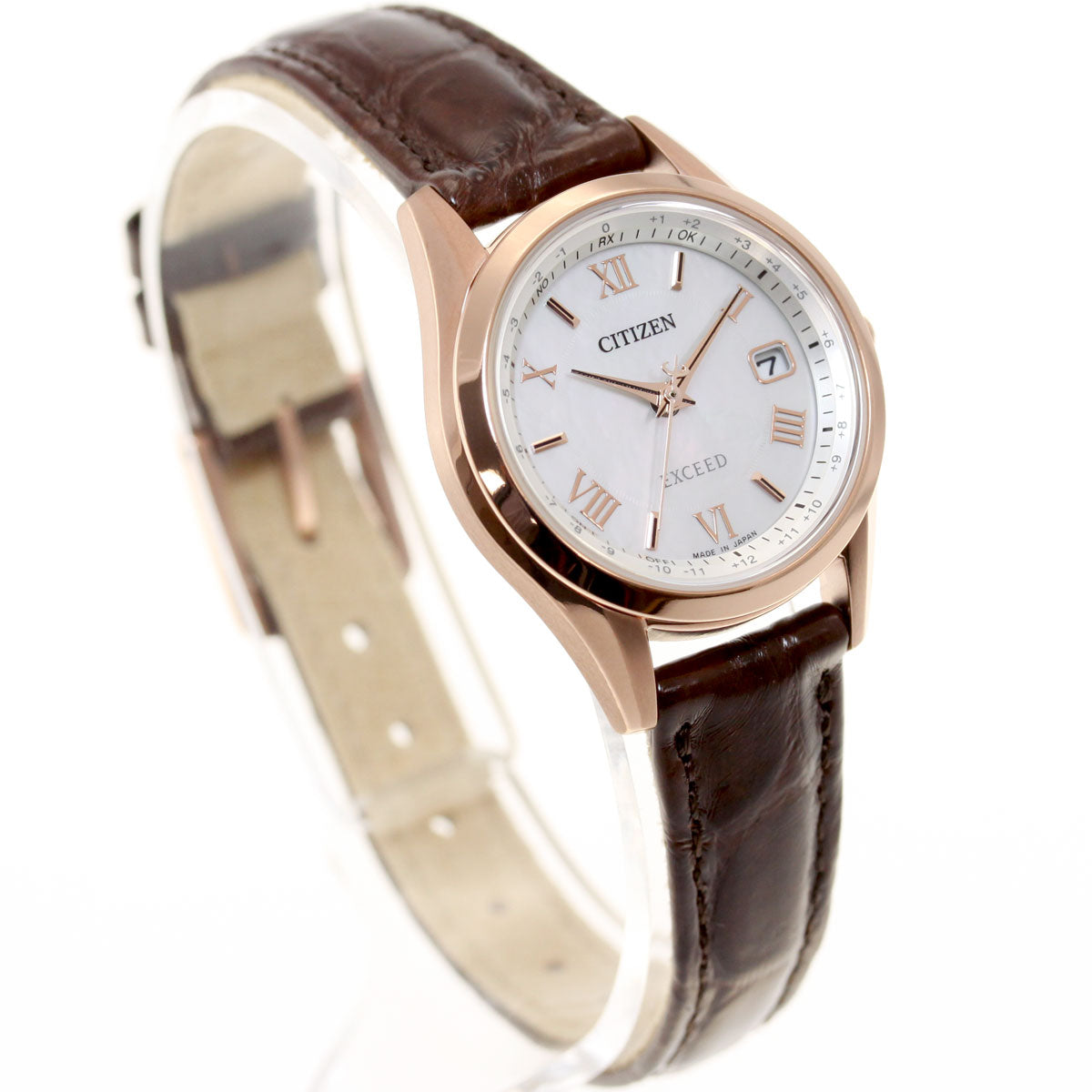 シチズン エクシード エコドライブ 電波時計 ダイレクトフライト レディース 腕時計 ペアモデル CITIZEN EXCEED ES9372-08W