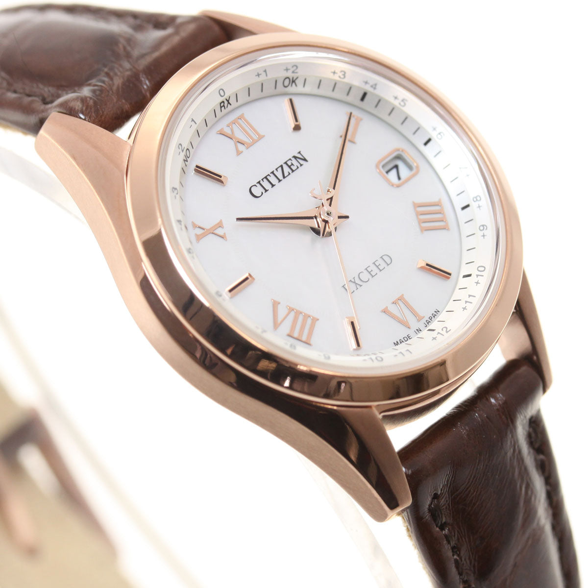 シチズン エクシード エコドライブ 電波時計 ダイレクトフライト レディース 腕時計 ペアモデル CITIZEN EXCEED ES9372-08W
