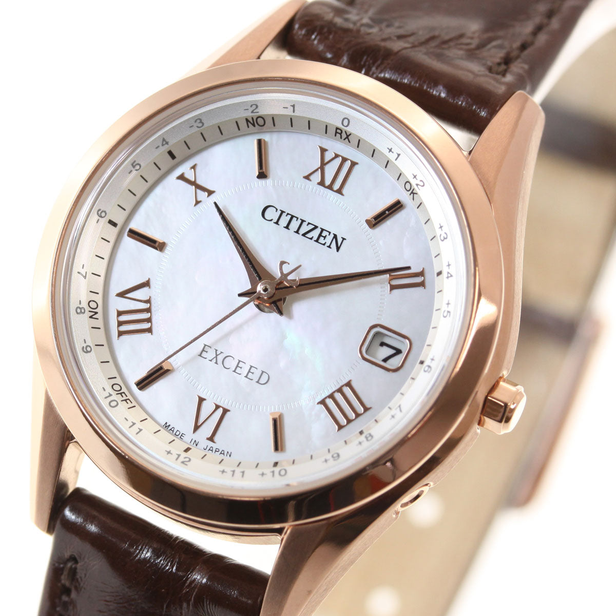 シチズン エクシード エコドライブ 電波時計 ダイレクトフライト レディース 腕時計 ペアモデル CITIZEN EXCEED ES9372-08W