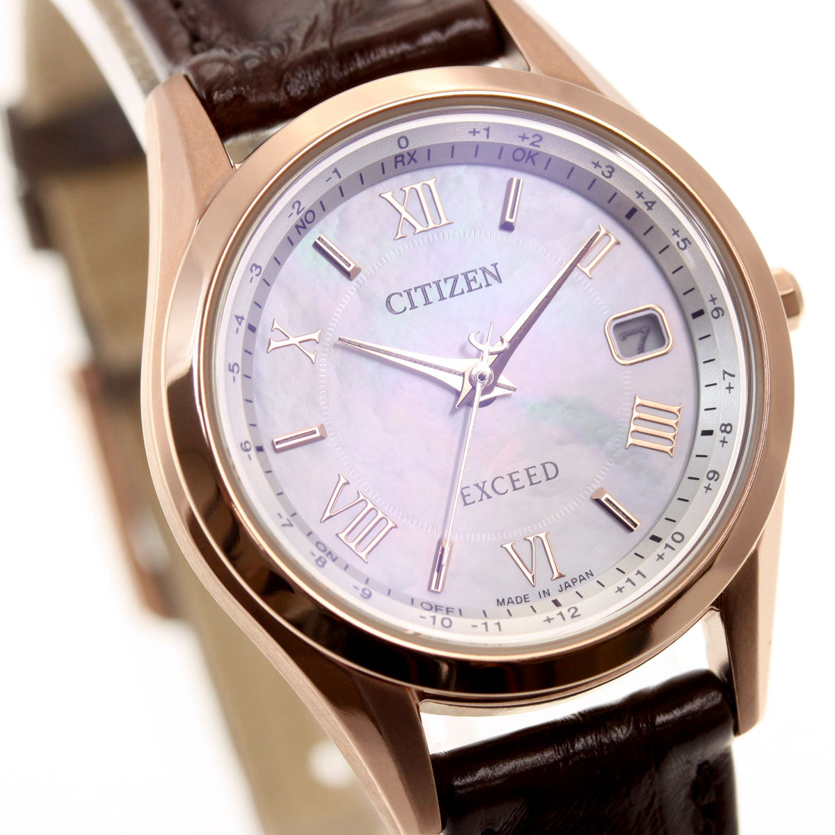 シチズン エクシード エコドライブ 電波時計 ダイレクトフライト レディース 腕時計 ペアモデル CITIZEN EXCEED ES9372-08W