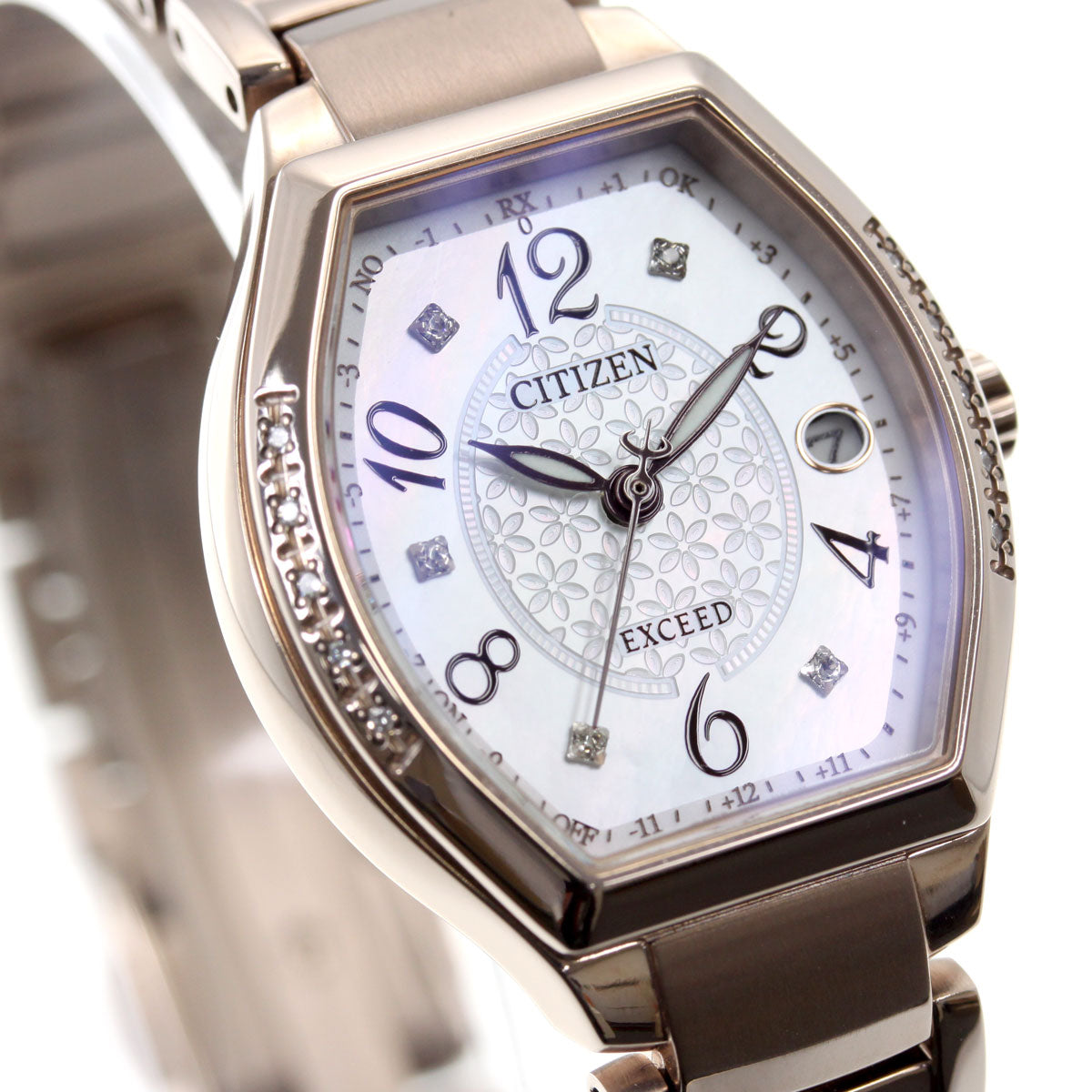 シチズン エクシード CITIZEN EXCEED エコドライブ ソーラー 電波時計 ティタニアライン ハッピーフライト 腕時計 レディース ES9385-57W