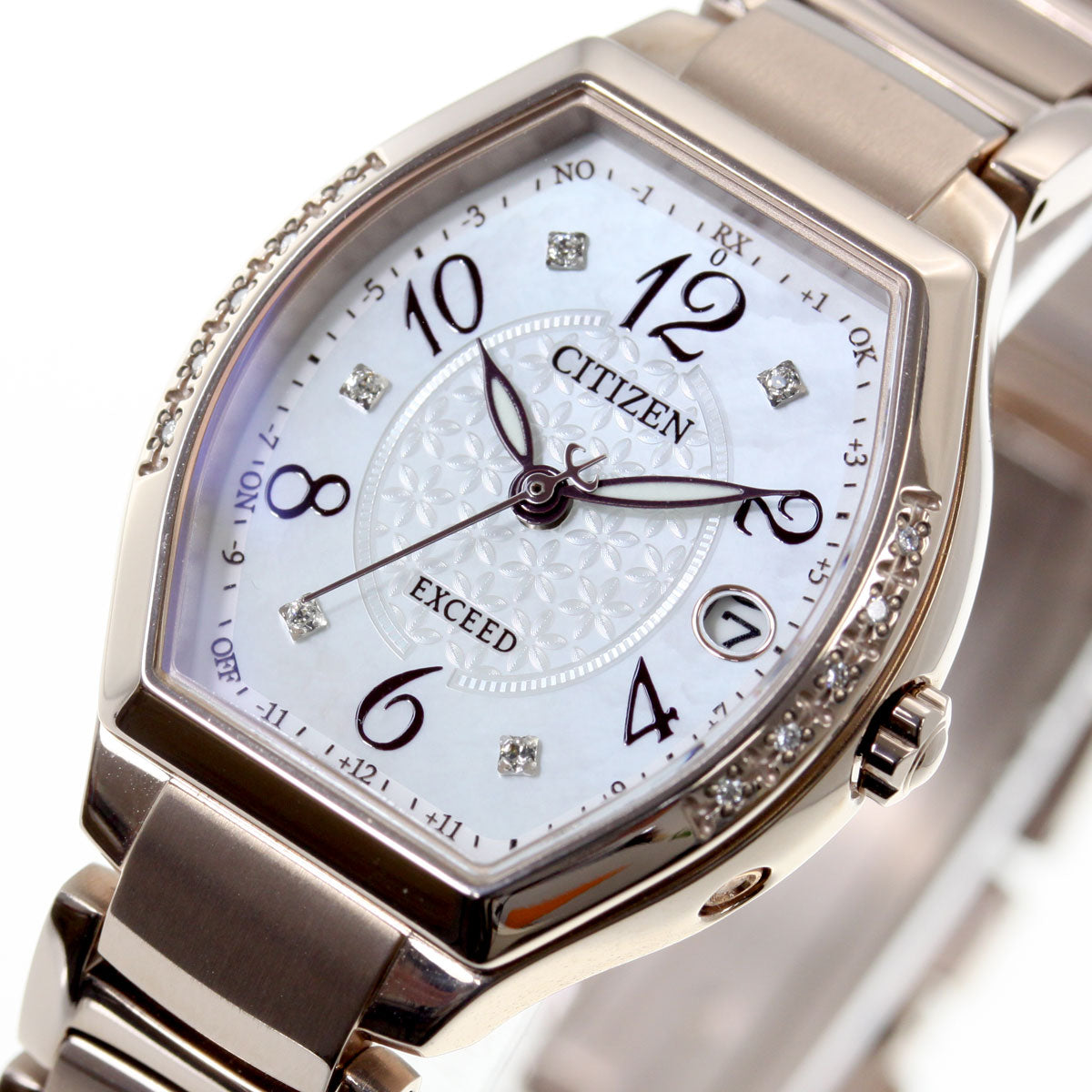 シチズン エクシード CITIZEN EXCEED エコドライブ ソーラー 電波時計 ティタニアライン ハッピーフライト 腕時計 レディース ES9385-57W