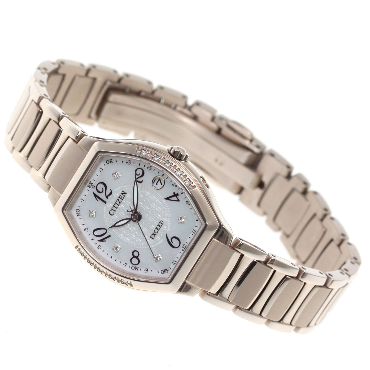 シチズン エクシード CITIZEN EXCEED エコドライブ ソーラー 電波時計 ティタニアライン ハッピーフライト 腕時計 レディース ES9385-57W