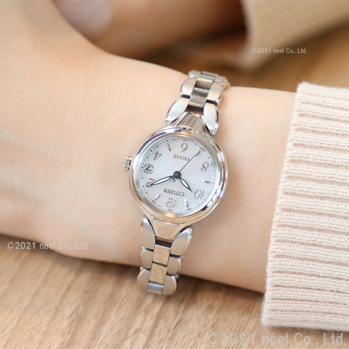 シチズン エクシード CITIZEN EXCEED エコドライブ 電波時計 ティタニア ハッピーフライト レディース 腕時計 ES9470-50A