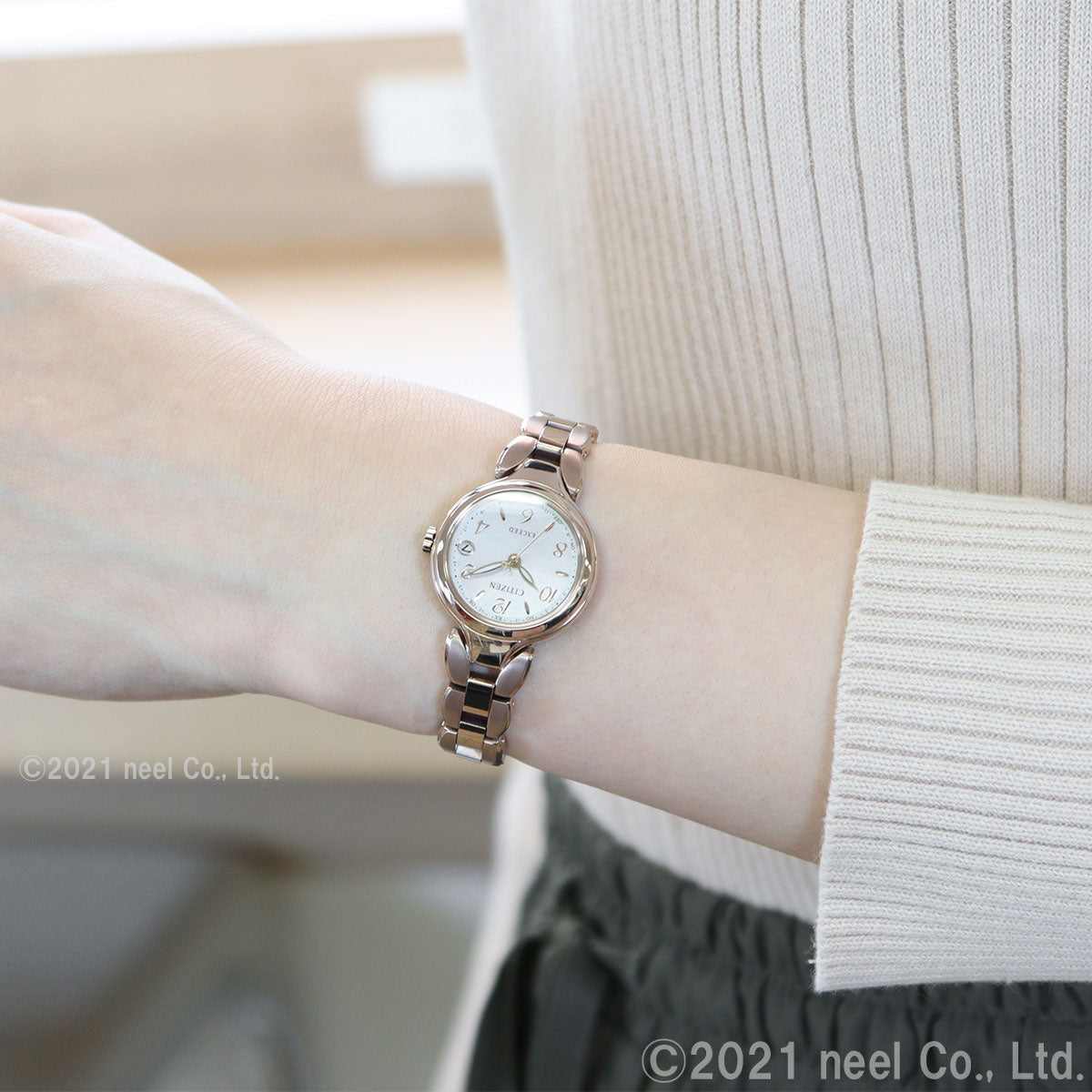 シチズン エクシード CITIZEN EXCEED エコドライブ 電波時計 ティタニア ハッピーフライト レディース 腕時計 ES9472-54W