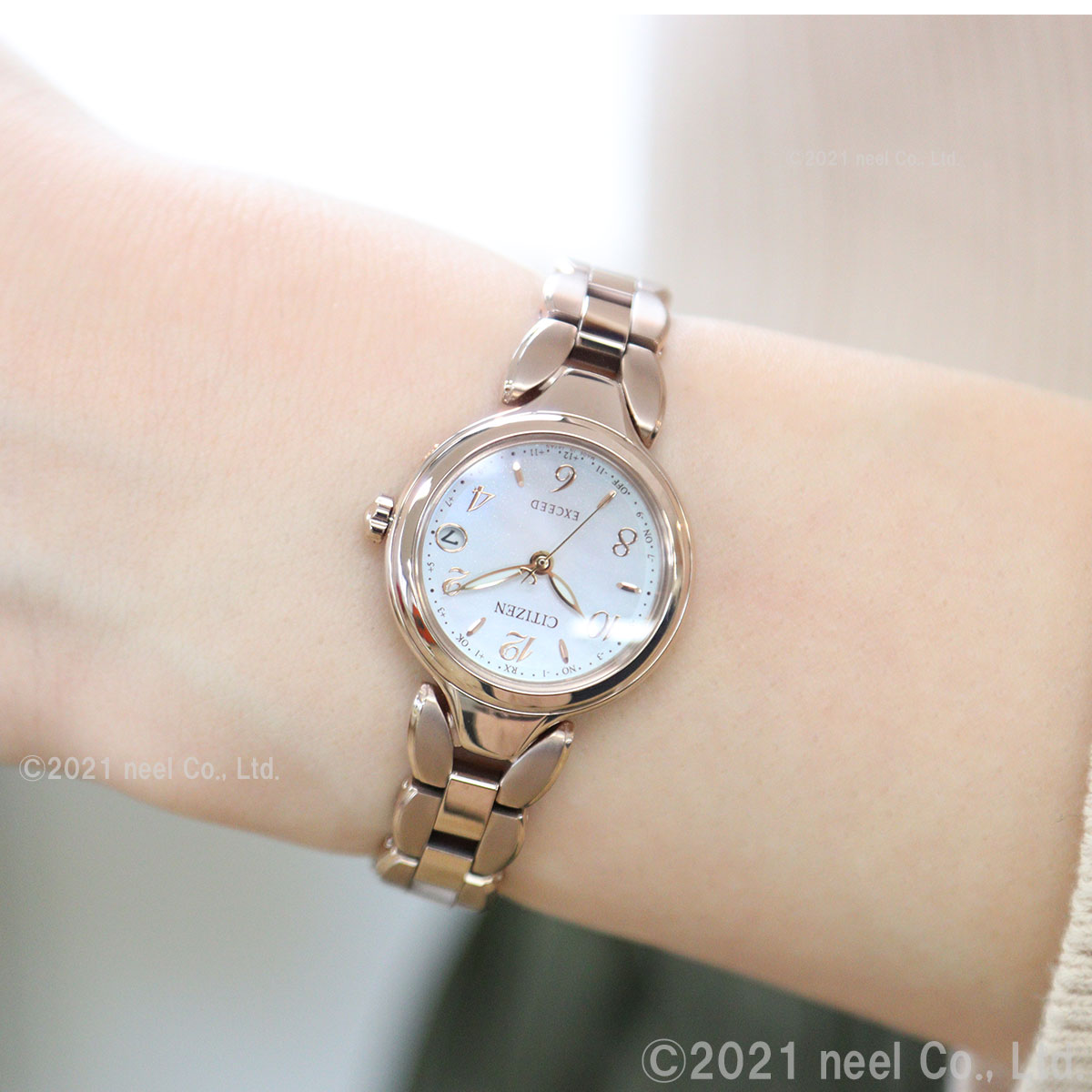 シチズン エクシード CITIZEN EXCEED エコドライブ 電波時計 ティタニア ハッピーフライト レディース 腕時計 ES9472-54W