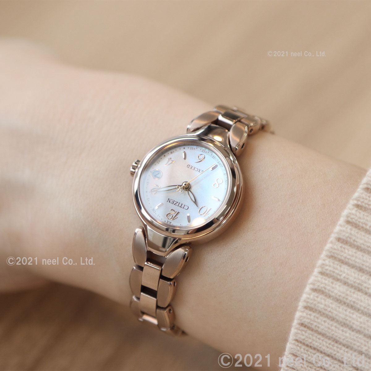 シチズン エクシード CITIZEN EXCEED エコドライブ 電波時計 ティタニア ハッピーフライト レディース 腕時計 ES9472-54W