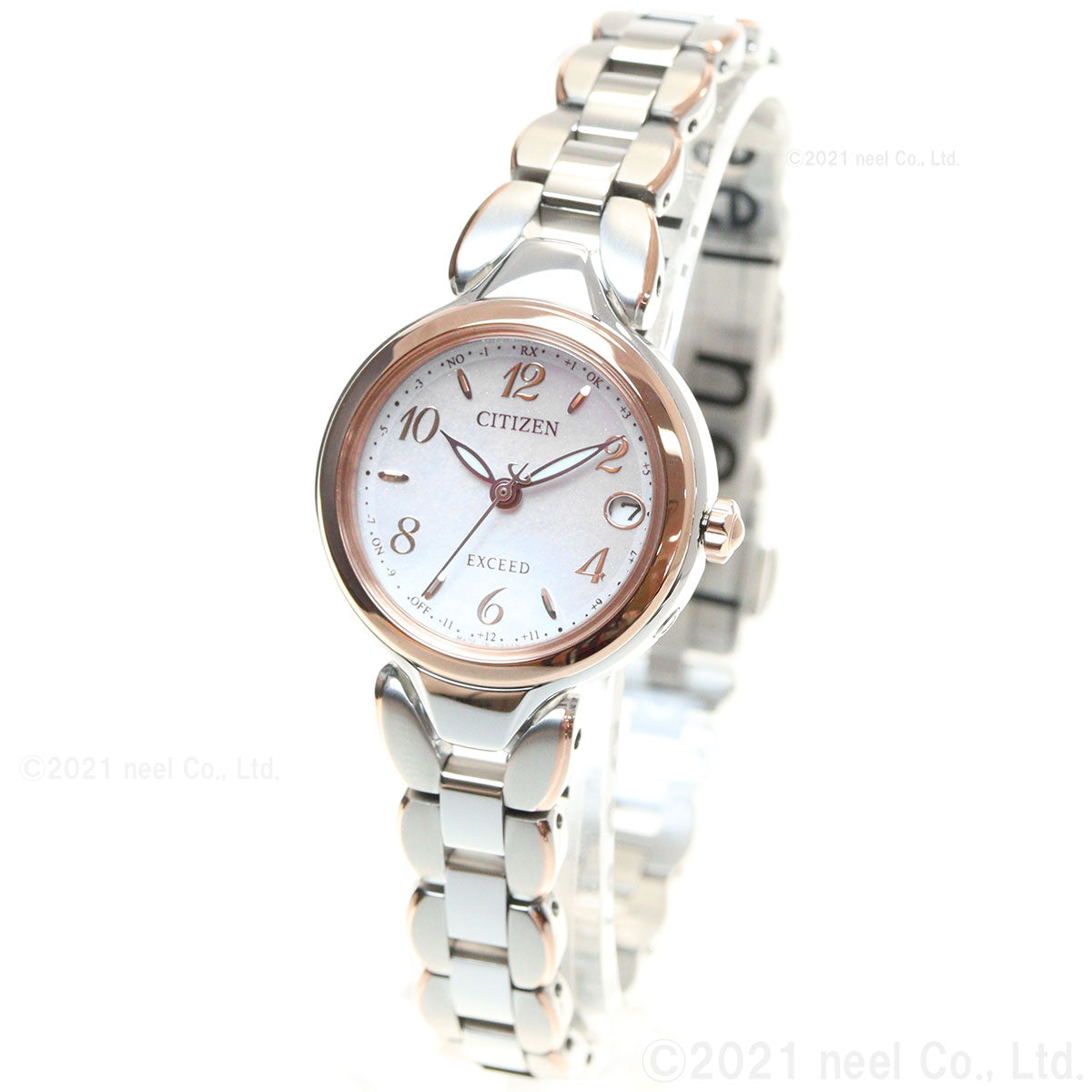 シチズン エクシード CITIZEN EXCEED エコドライブ 電波時計 ティタニア ハッピーフライト レディース 腕時計 ES9474-59W