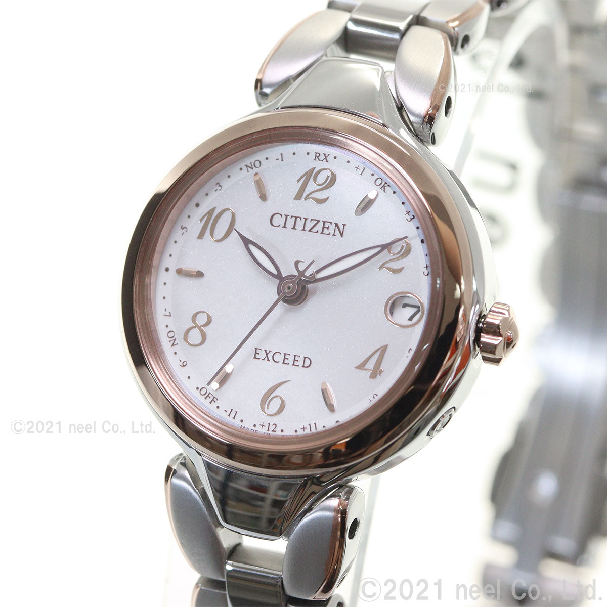 シチズン エクシード CITIZEN EXCEED エコドライブ 電波時計 ティタニア ハッピーフライト レディース 腕時計 ES9474-59W