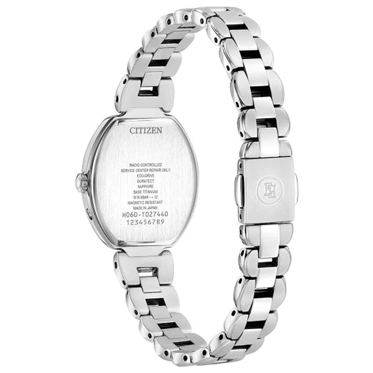 シチズン エクシード CITIZEN EXCEED エコドライブ 電波時計 ティタニア ハッピーフライト 腕時計 レディース ES9480-56W フラワーバンド トノー型