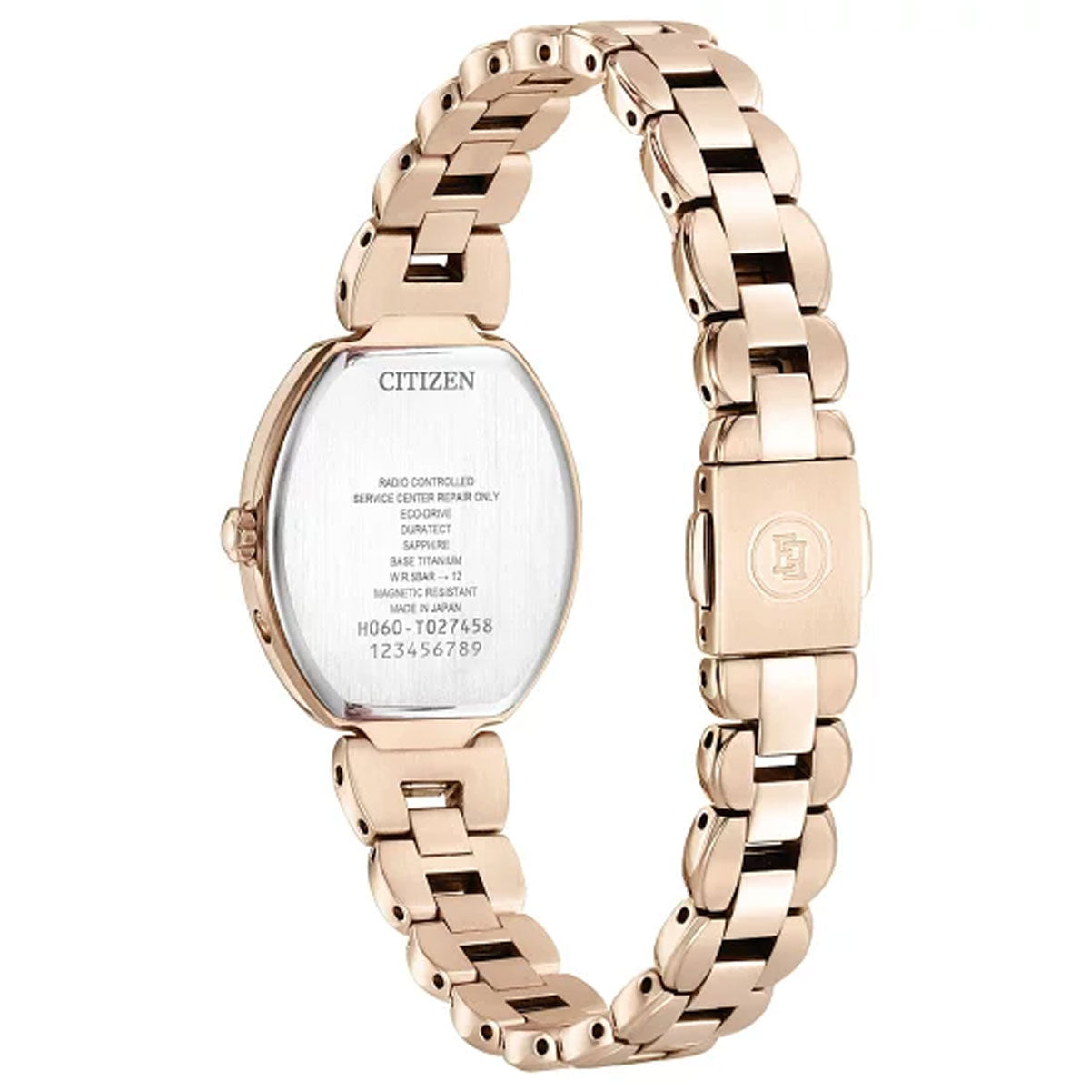 シチズン エクシード CITIZEN EXCEED エコドライブ 電波時計 ティタニア ハッピーフライト 腕時計 レディース ES9482-51W フラワーバンド トノー型