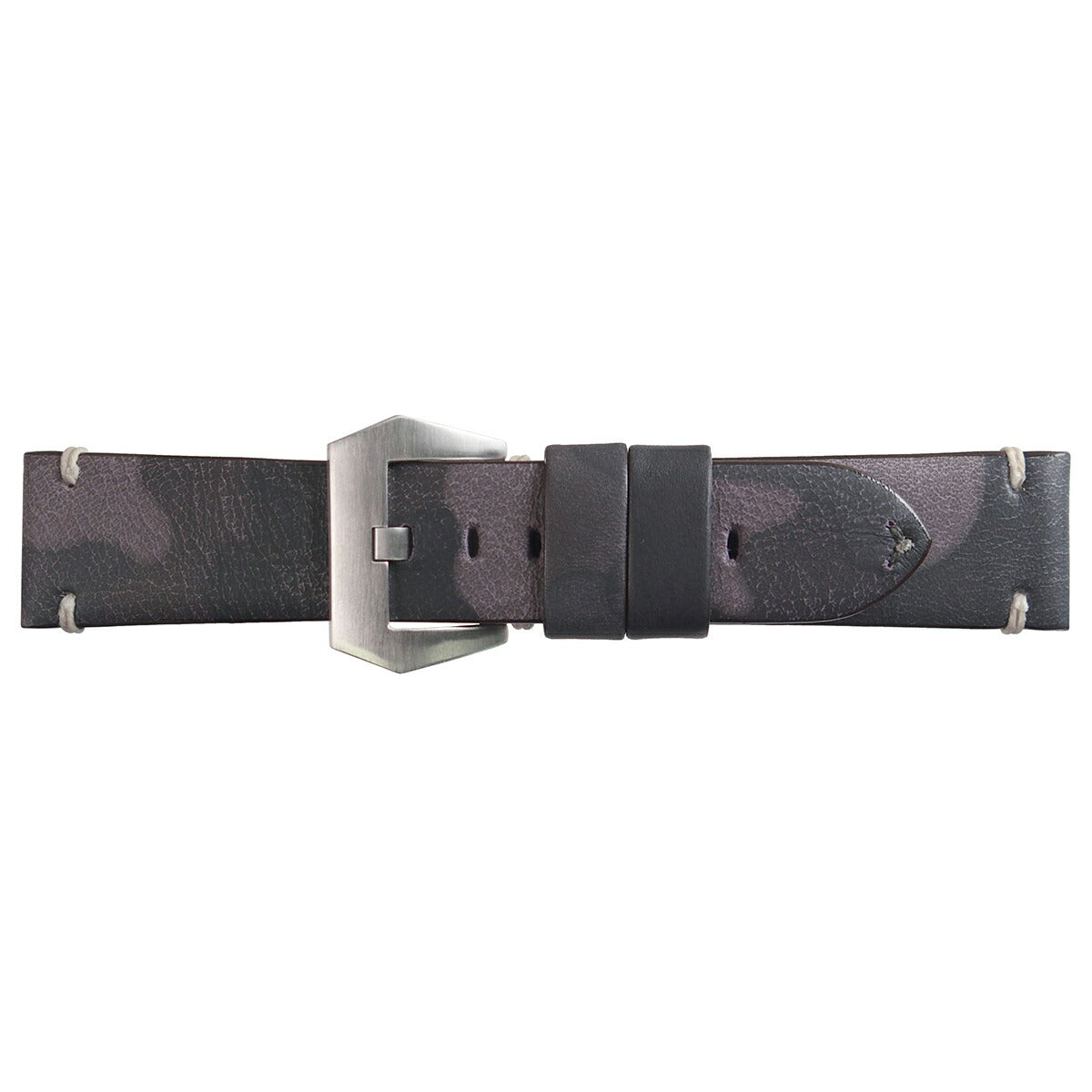 エミッタ Emitta 腕時計 替えバンド ベルト メンズ ツヴァイ カーフ 24mm パープル/シルバー 時計 時計バンド 時計ベルト 革 牛革