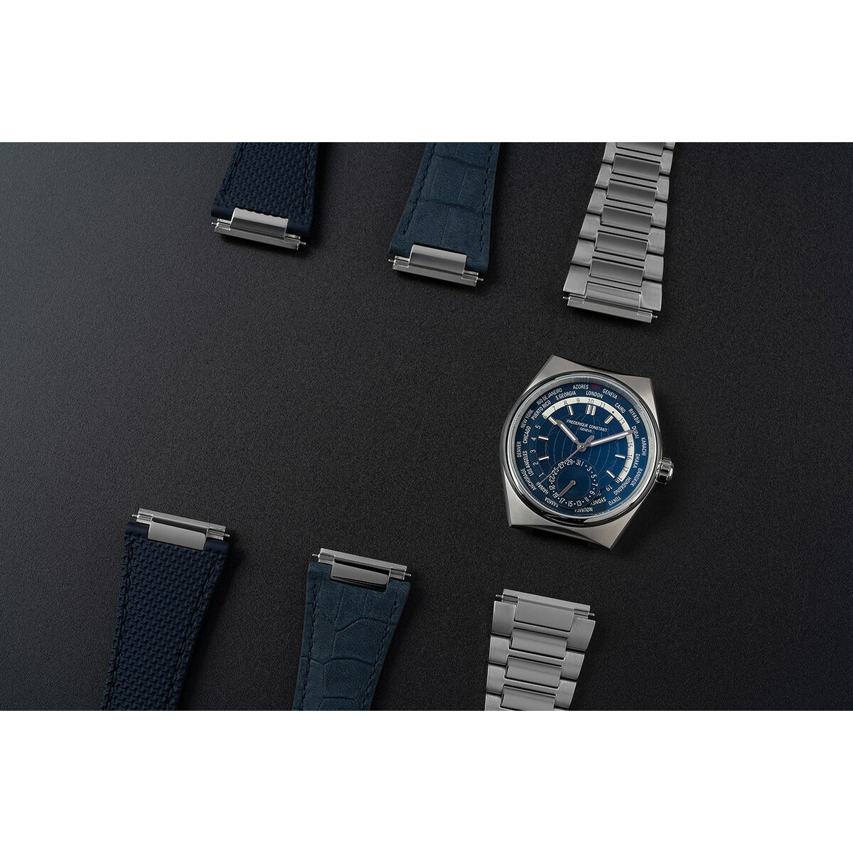 フレデリック・コンスタント FREDERIQUE CONSTANT ハイライフ ワールドタイマー マニュファクチュール FC-718N4NH6B 腕時計 メンズ フレデリックコンスタント【60回分割手数料無料!】