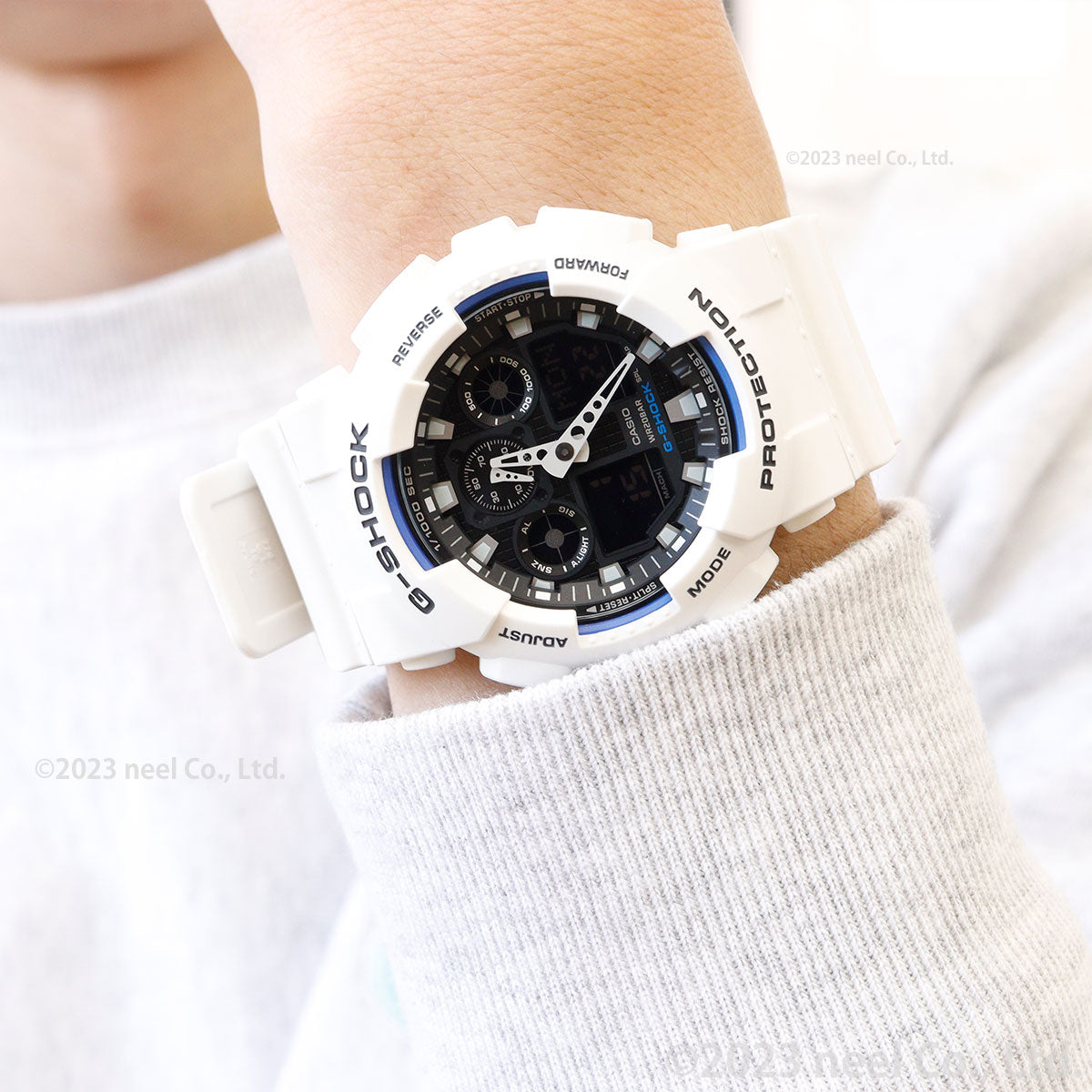 G-SHOCK ホワイト 白 カシオ Gショック 腕時計 メンズ アナデジ GA-100B-7AJF