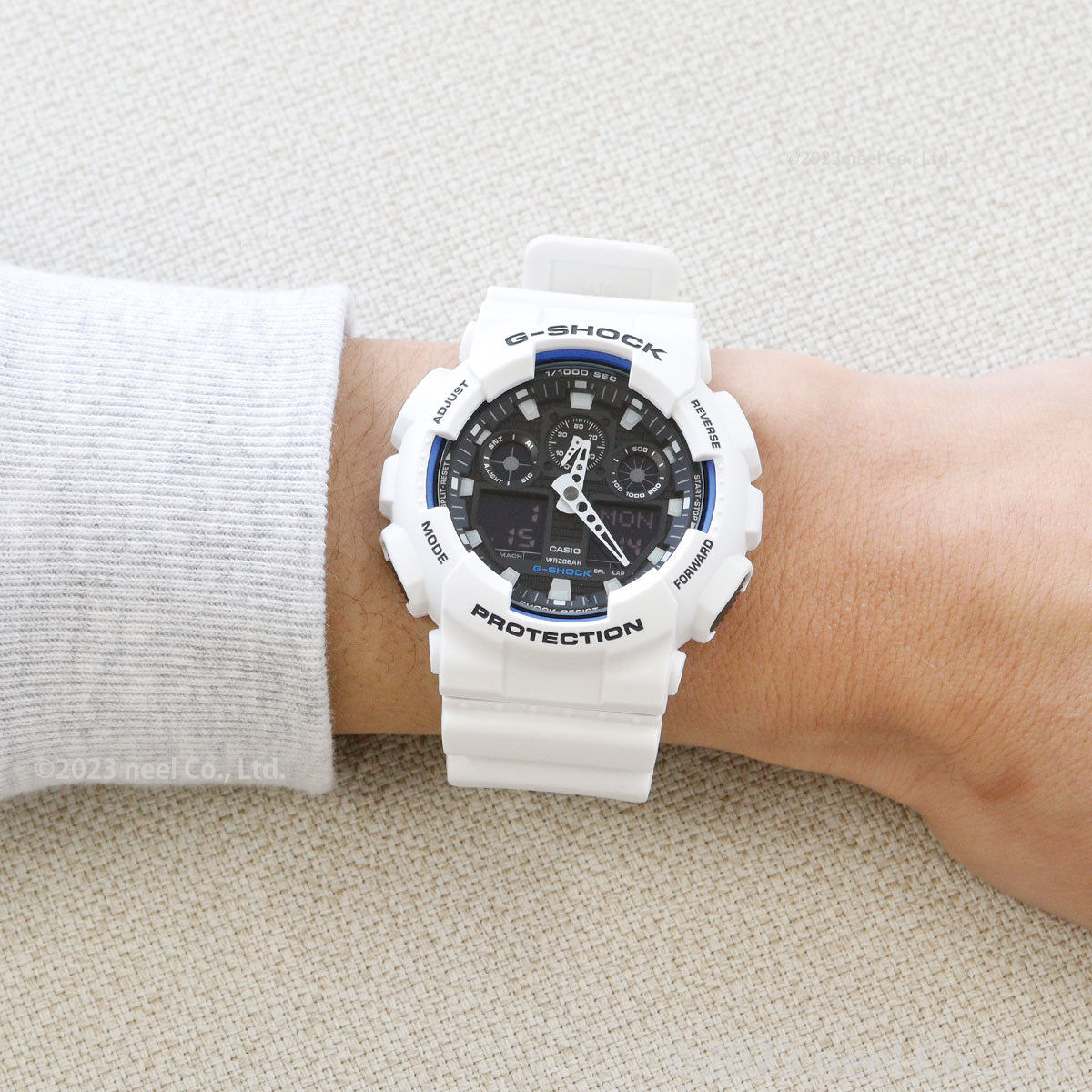 G-SHOCK ホワイト 白 カシオ Gショック 腕時計 メンズ アナデジ GA-100B-7AJF