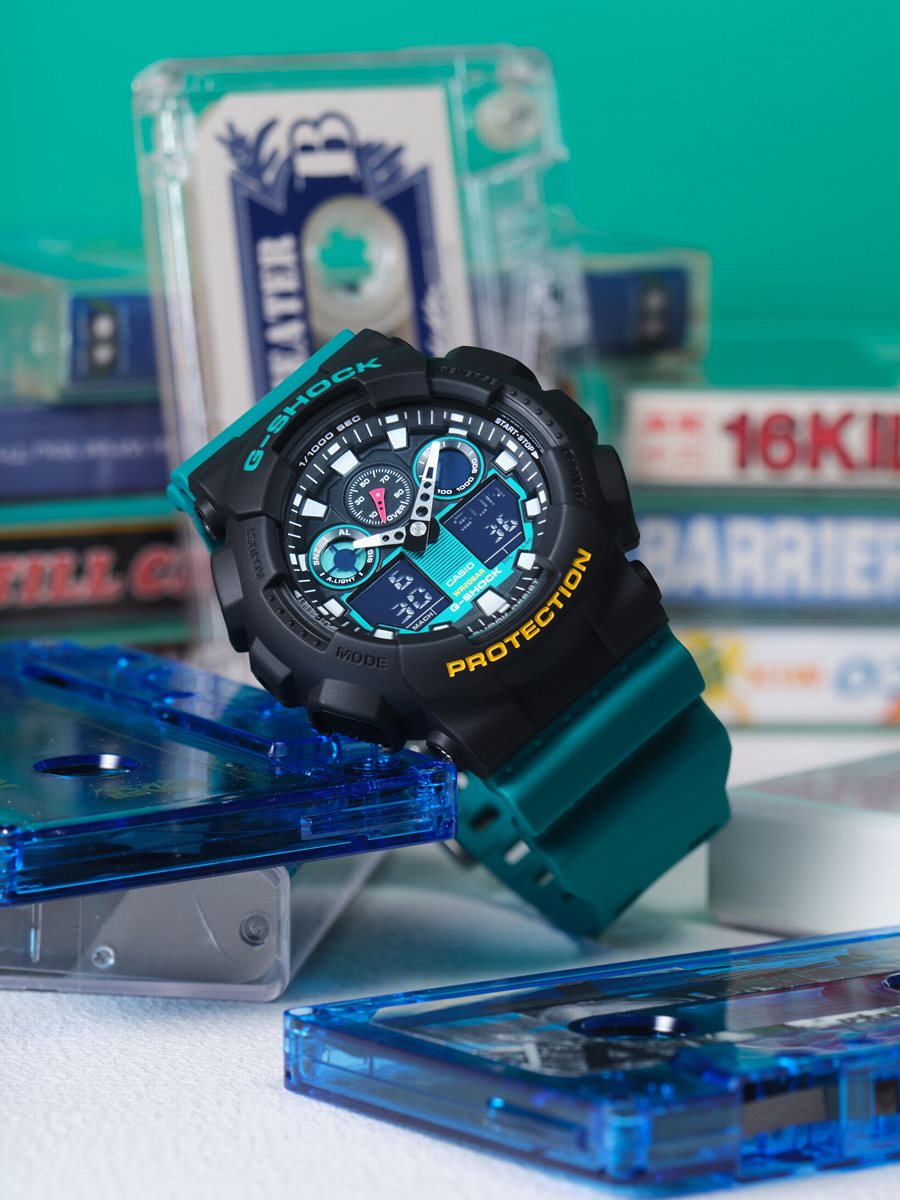 G-SHOCK アナデジ カシオ Gショック CASIO オンライン限定モデル 腕時計 メンズ GA-100MT-1A3JF Mix Tape シリーズ グリーン