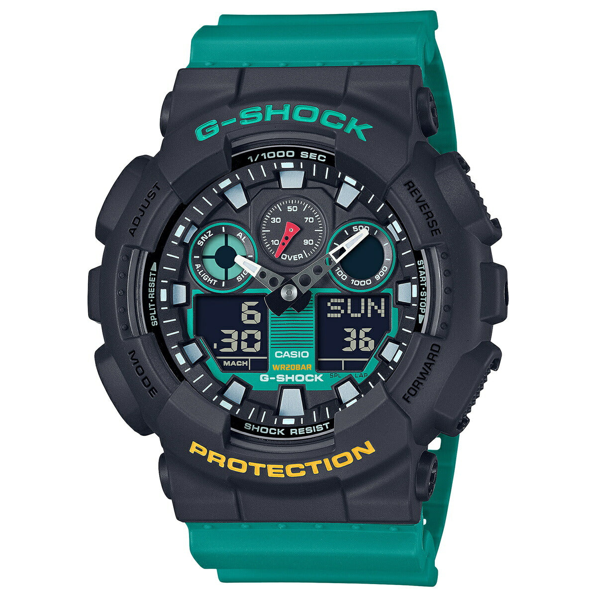 G-SHOCK アナデジ カシオ Gショック CASIO オンライン限定モデル 腕時計 メンズ GA-100MT-1A3JF Mix Tape シリーズ グリーン