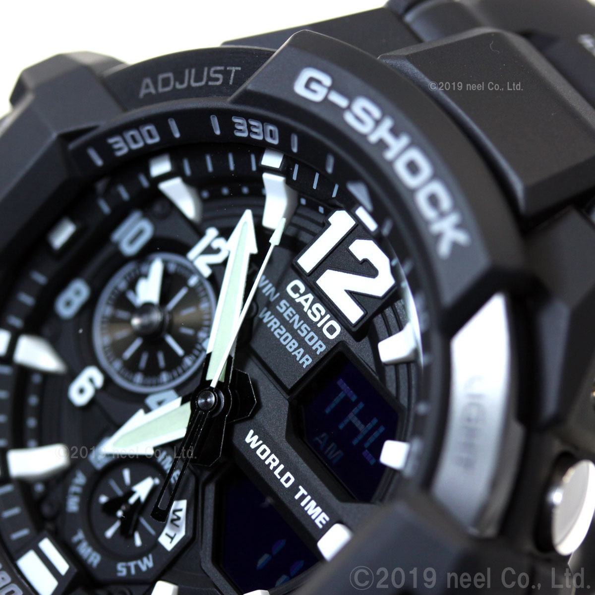 G-SHOCK ブラック カシオ Gショック スカイコックピット CASIO SKY COCKPIT 腕時計 メンズ アナデジ GA-1100-1AJF