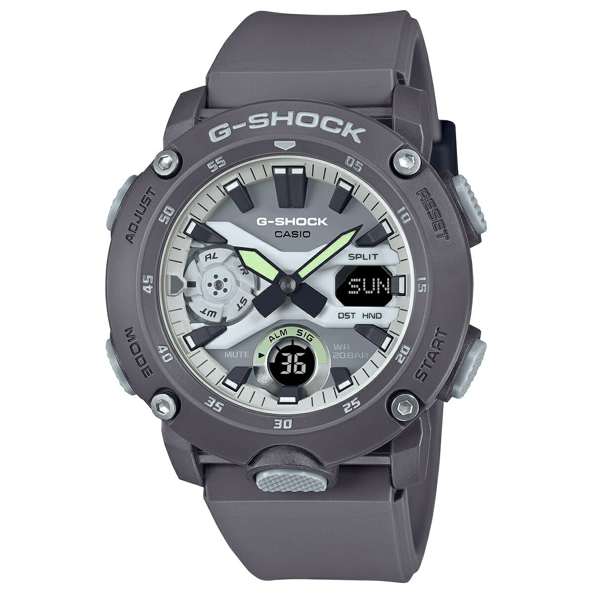 G-SHOCK アナデジ メンズ 腕時計 カシオ CASIO GA-2000HD-8AJF HIDDEN GLOW Series グレー【2024 新作】