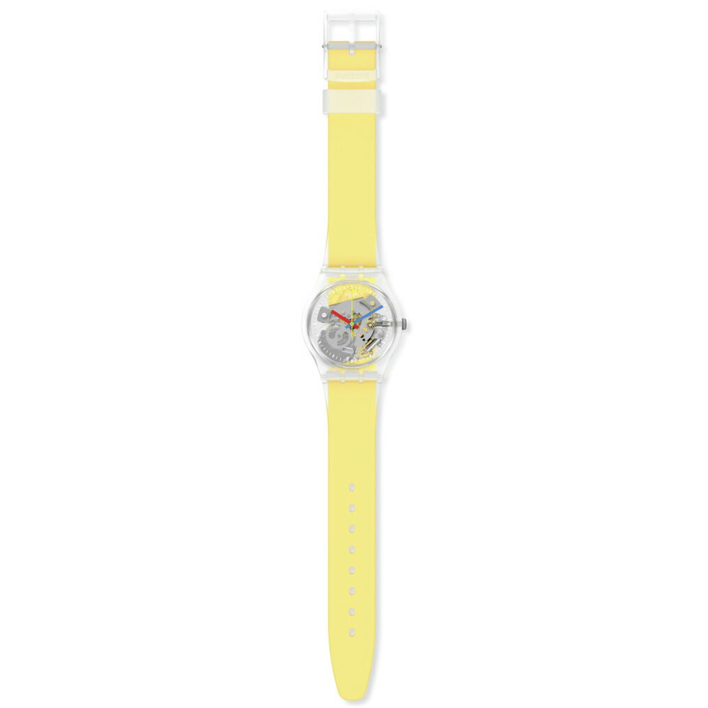 swatch スウォッチ 腕時計 メンズ レディース ジェント クリアリーイエローストライプト GENT CLEARLY YELLOW STRIPED MONTHLY DROPS GE291