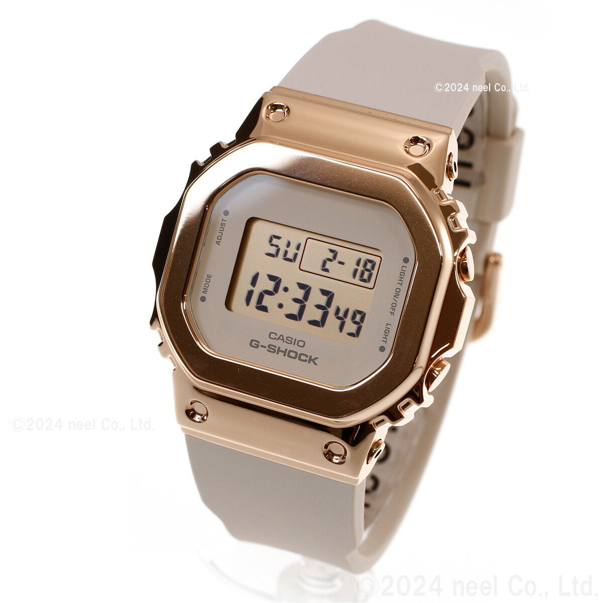 G-SHOCK カシオ Gショック CASIO デジタル 腕時計 メンズ レディース GM-S5600UPG-1JF ピンクゴールド メタルカバー コンパクトサイズ LEDバックライト【2024 新作】