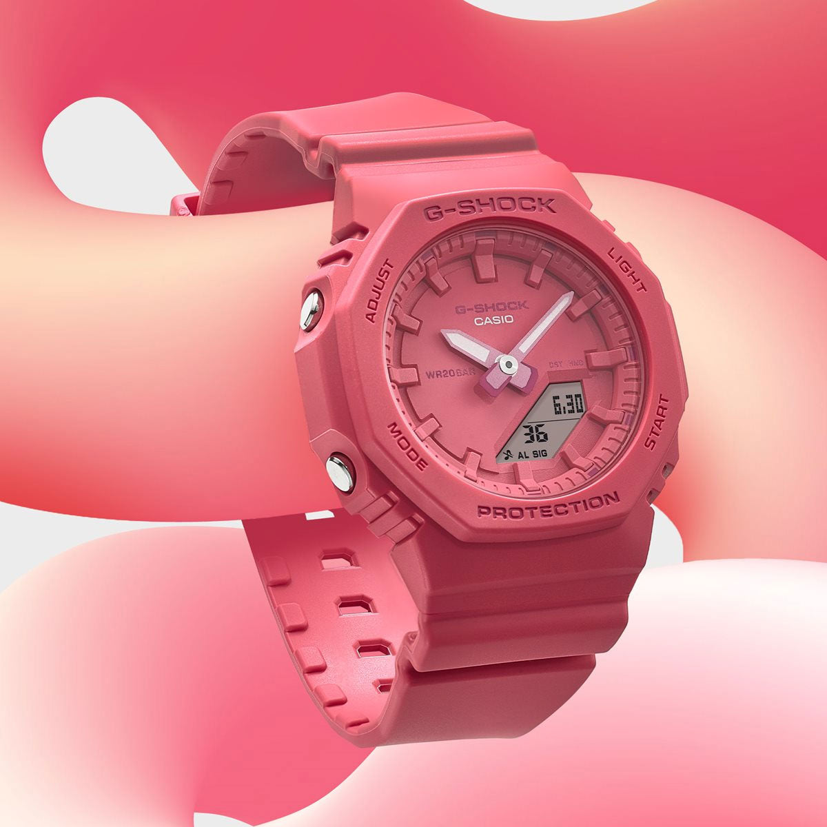 G-SHOCK カシオ Gショック CASIO アナデジ 腕時計 メンズ レディース GMA-P2100-4AJF GMA-S2100 小型化モデル TONE-ON-TONE Series ブライトピンク【2024 新作】