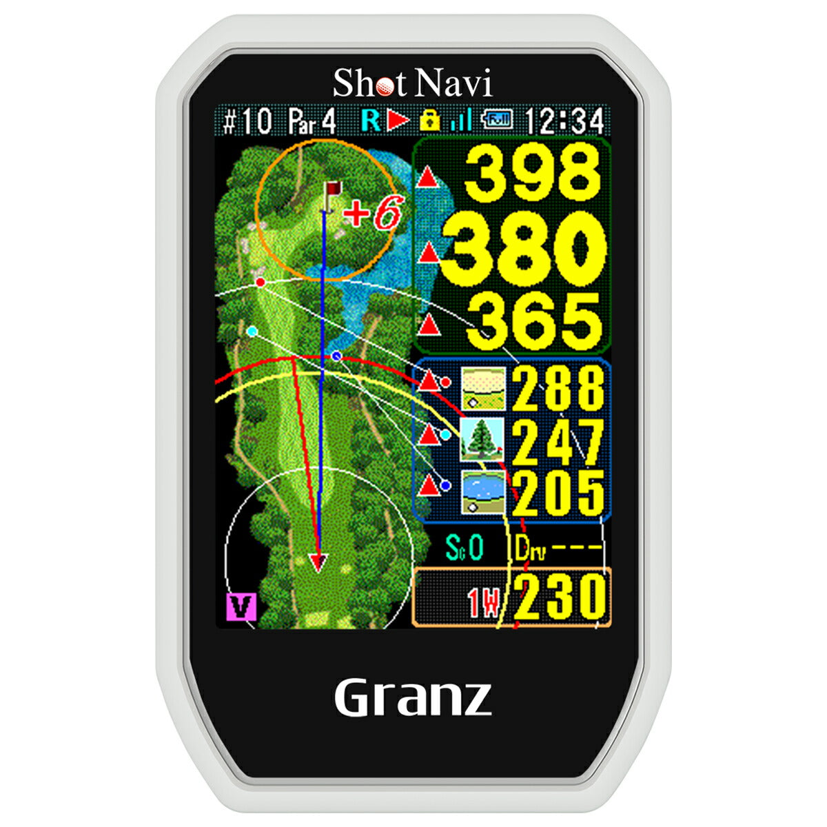 ショットナビ Shot Navi グランツ Granz ハンディタイプ GPS ゴルフナビ 距離測定器 距離計測器 ホワイト