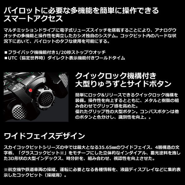 カシオ Gショック スカイコックピット CASIO G-SHOCK SKY COCKPIT 電波 ソーラー 電波時計 腕時計 メンズ ブラック アナログ タフソーラー GW-A1100-1A3JF【カシオ Gショック】【正規品】【送料無料】