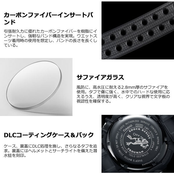 カシオ Gショック フロッグマン CASIO G-SHOCK FROGMAN 電波 ソーラー 電波時計 腕時計 メンズ ブラック タフソーラー デジタル GWF-D1000B-1JF