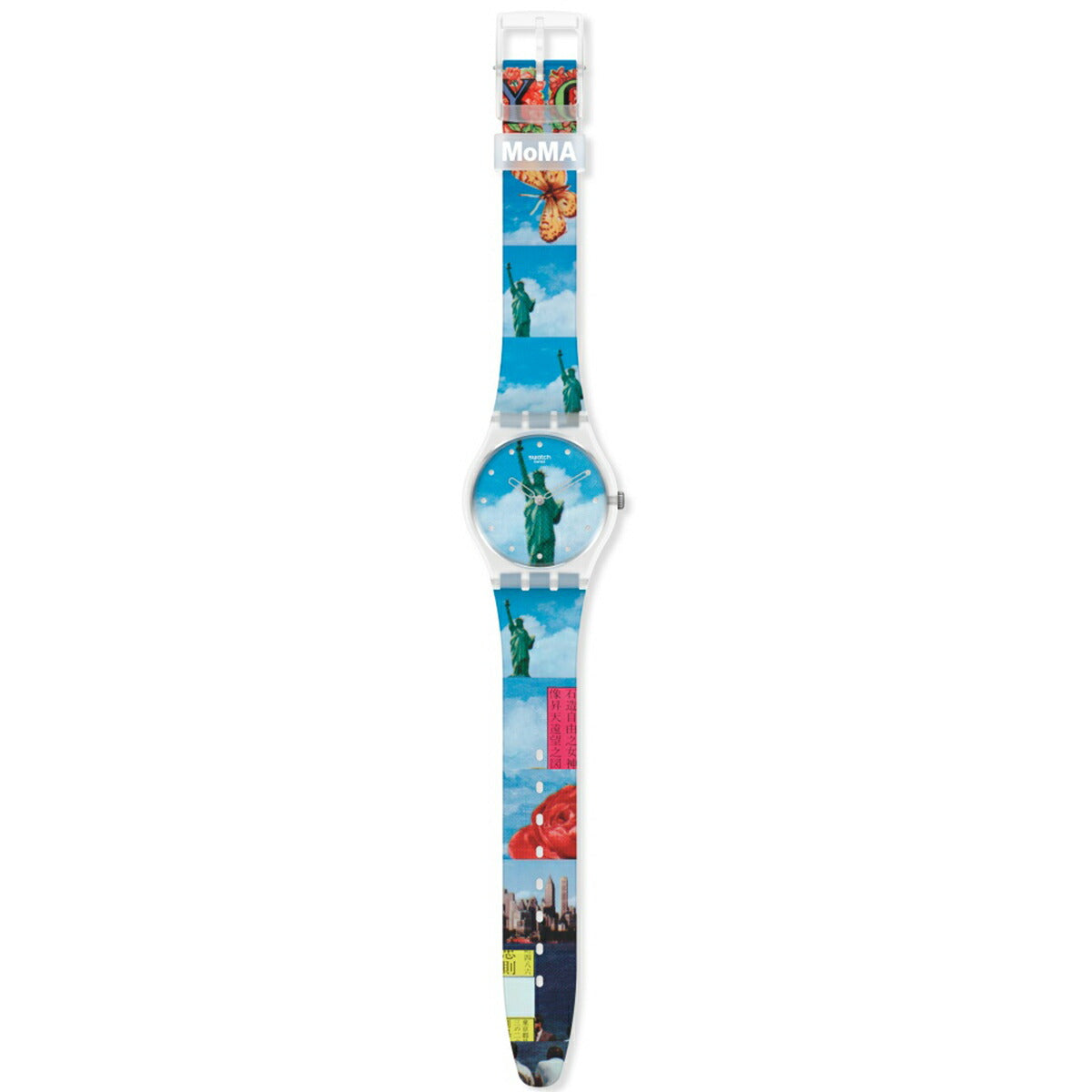 swatch スウォッチ MoMA 腕時計 メンズ レディース ジェント ニューヨーク・バイ・タダノリ・ヨコオ ザ・ウォッチ Gent NEW YORK BY TADANORI YOKOO、THE WATCH GZ351