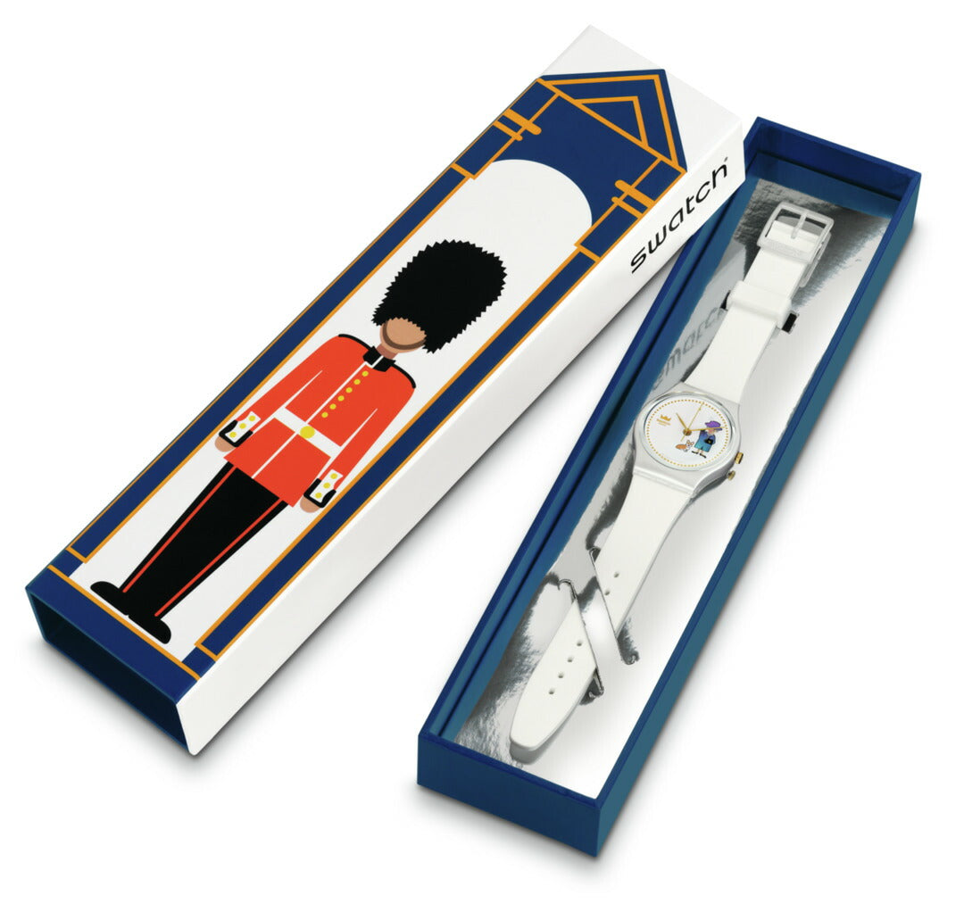 swatch スウォッチ 腕時計 メンズ レディース オリジナルズ ホワイト GENT HOW MAJESTIC JUBILEE GZ711