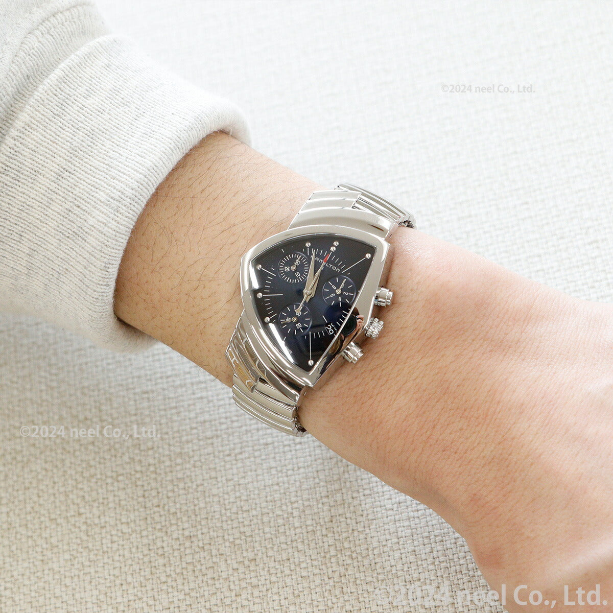 ハミルトン HAMILTON ベンチュラ クロノ クォーツ ブルー エルビス H24432141 腕時計 メンズ レディース VENTURA CHRONO QUARTZ【正規品】【60回分割手数料無料!】